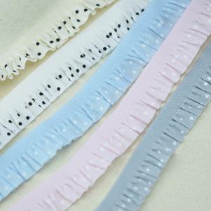 DA779彈性荷葉點帶STRETCH FRILL-DOT PRINTED TAPE