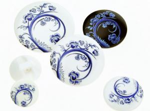 7144青花瓷樹脂釦/花樹藤POLYESTER BUTTON