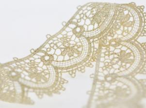 61716金蔥繡花蕾絲METALLIC CHEMICAL LACE