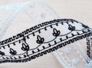 CM097雪紗繡花緞帶EMBROIDERY ORGANDY RIBBON