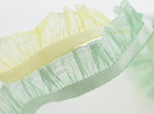 KK083彈性帶/雪紗荷葉邊STRETCH ORGANDY FRILL 