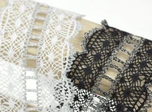 LT280TORCHON 蔥紗蕾絲(雙邊)TORCHON LACE/Metallic