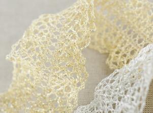 65274金蔥彈性蕾絲MET. STRETCH TORCHON LACE